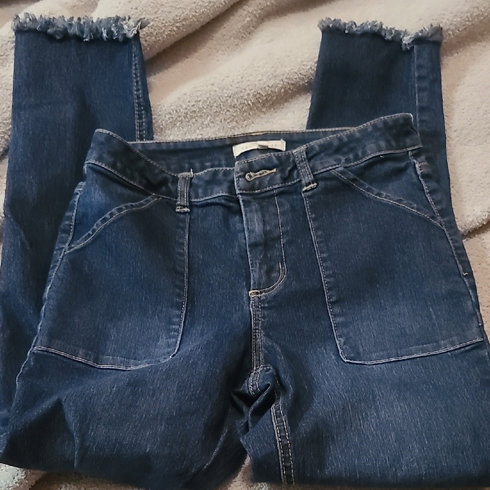 Copper Key💐 Patch Pocket High Rise Jeans - Picture 4 of 9
